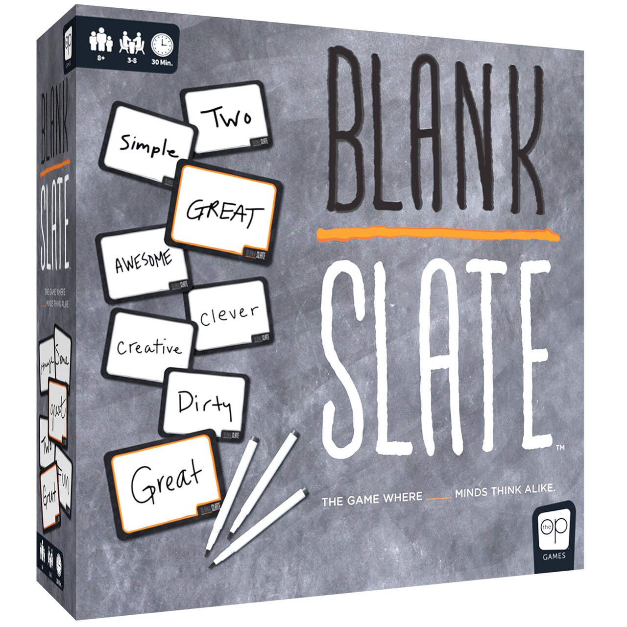 USAopoly: Blank Slate - Party Game, Word Association & Prediction, The Game Where Great Minds Think Alike, Family Friendly Fun, Ages 8+, 3-8 Players